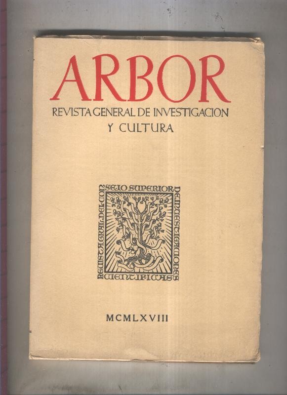 Arbor. Revista general de investigacion y cultura numero 276