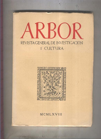 Arbor. Revista general de investigacion y cultura numero 270