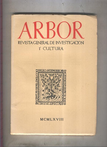 Arbor. Revista general de investigacion y cultura numero 269