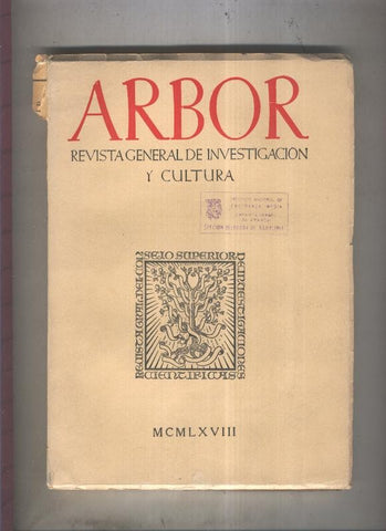 Arbor. Revista general de investigacion y cultura numero 268
