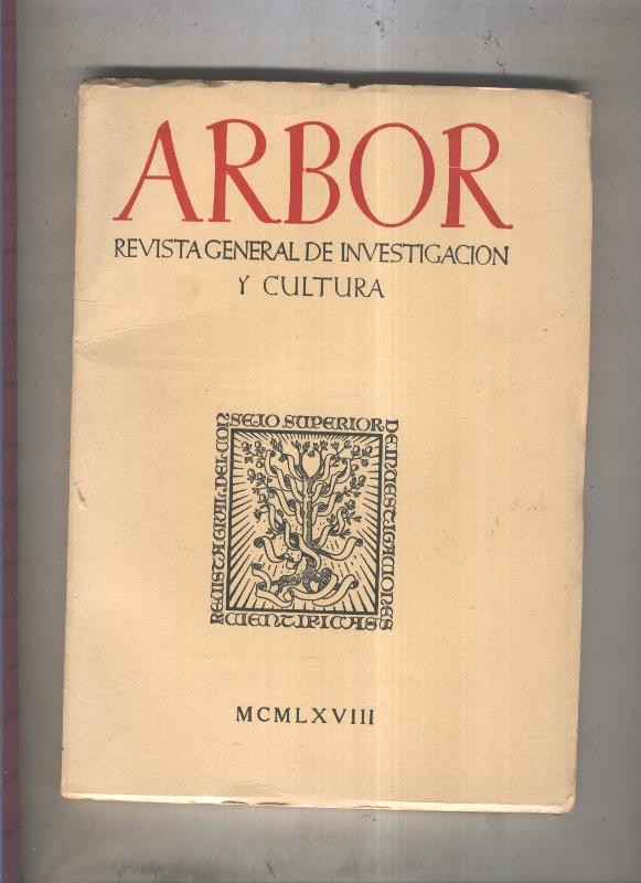 Arbor. Revista general de investigacion y cultura numero 266