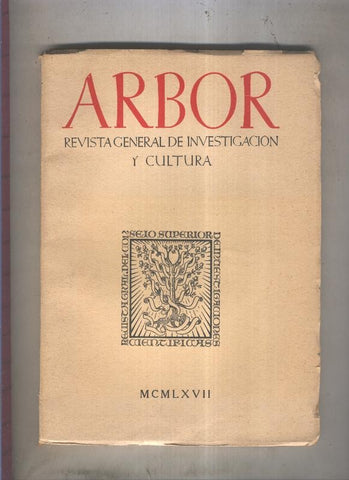 Arbor. Revista general de investigacion y cultura numero 259/260