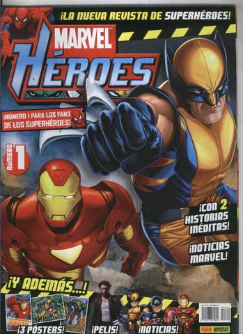 Marvel Heroes numero 01: con tres posters en la publicacion 