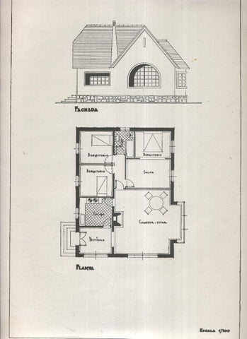 Planos modernos de Villas y Chalets modelo numero 14