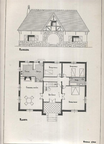Planos modernos de Villas y Chalets modelo numero 16