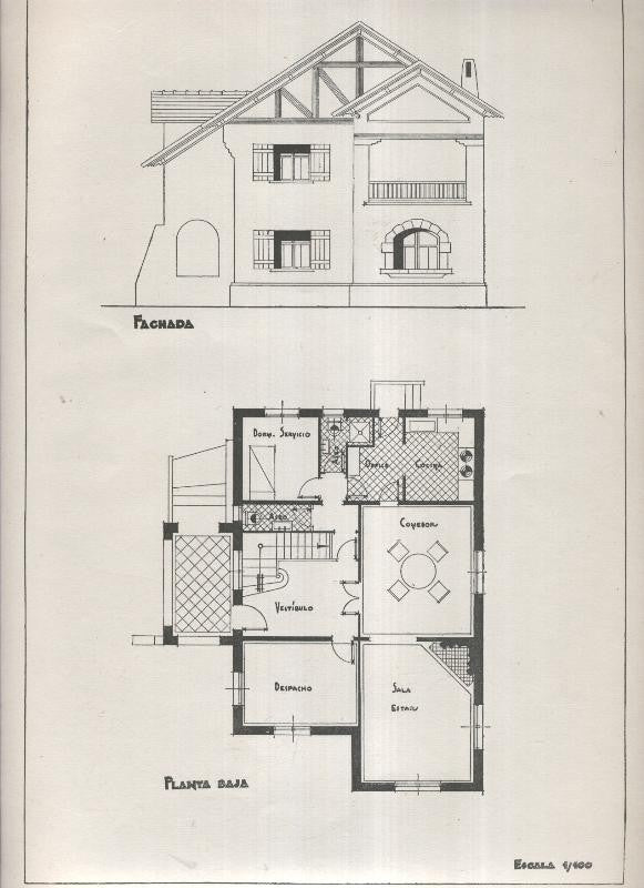 Planos modernos de Villas y Chalets modelo numero 25-25bis