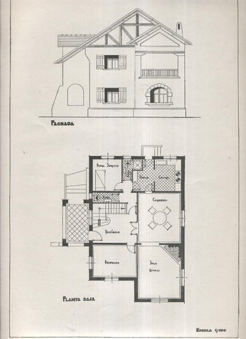 Planos modernos de Villas y Chalets modelo numero 25-25bis