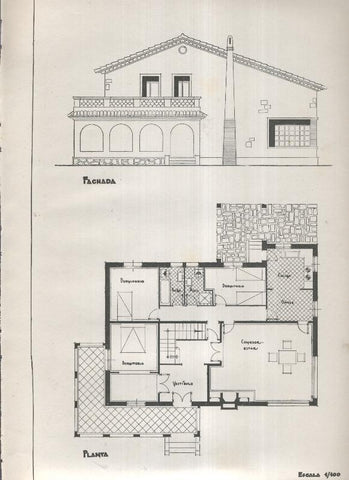 Planos modernos de Villas y Chalets modelo numero 28
