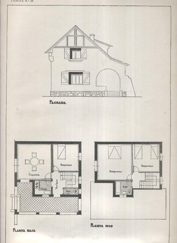 Planos modernos de Villas y Chalets modelo numero 29