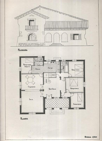 Planos modernos de Villas y Chalets modelo numero 37