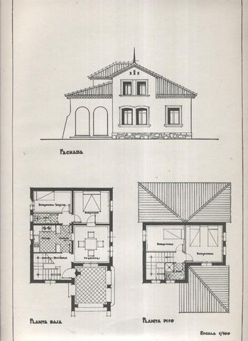 Planos modernos de Villas y Chalets modelo numero 38