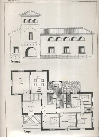 Planos modernos de Villas y Chalets modelo numero 40