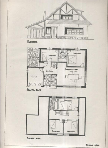 Planos modernos de Villas y Chalets modelo numero 41