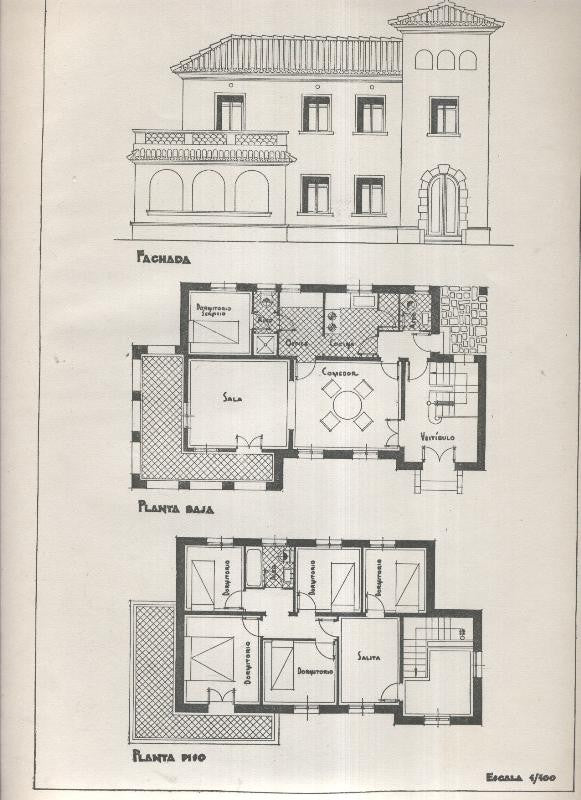 Planos modernos de Villas y Chalets modelo numero 47