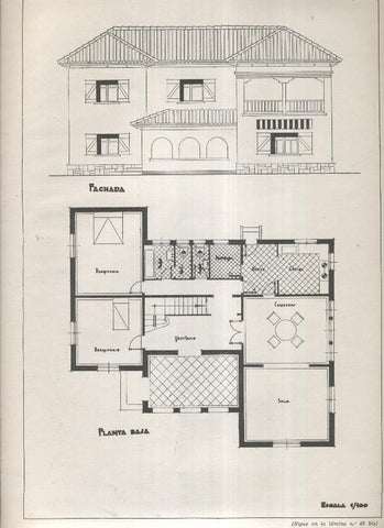 Planos modernos de Villas y Chalets modelo numero 49-49bis