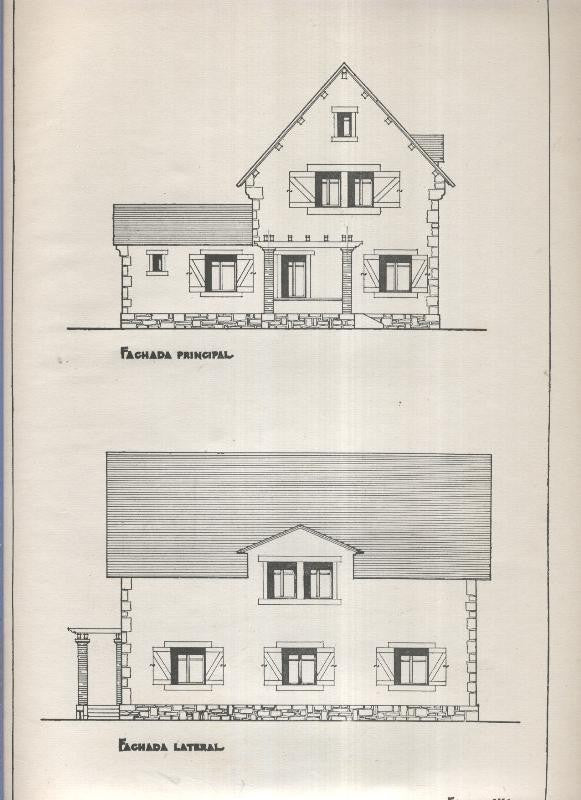 Planos modernos de Villas y Chalets modelo numero 50-50bis