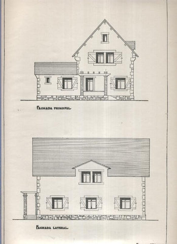 Planos modernos de Villas y Chalets modelo numero 50-50bis
