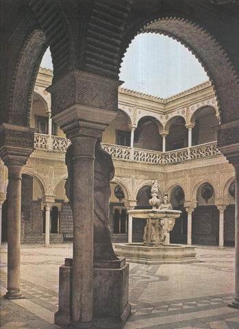 Album Grafico de España lamina 05: Patio de la casa de Pilato, Sevilla