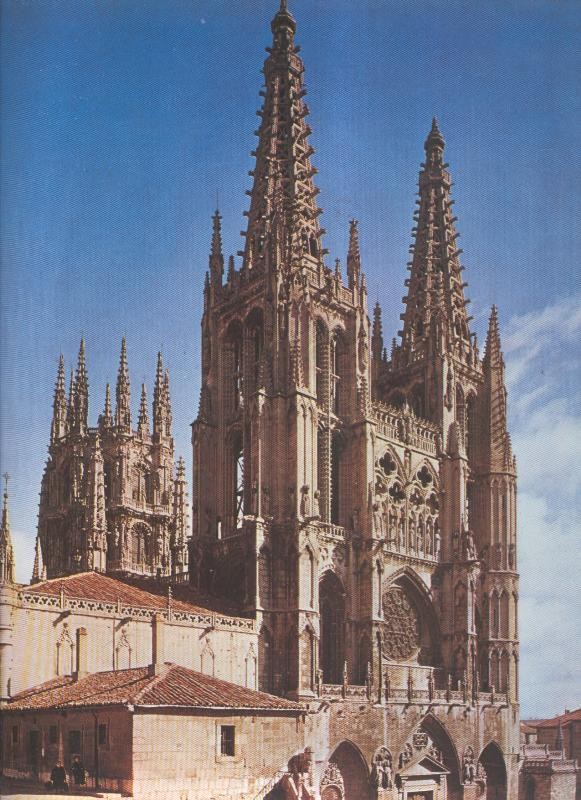 Album Grafico de España lamina 30: Torres de la catedral de Burgos