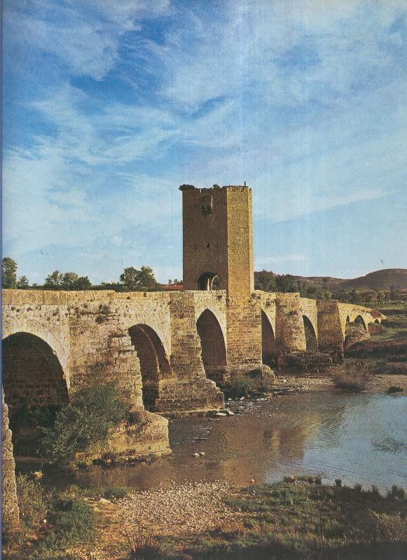 Album Grafico de España lamina 32: Puente romano de Frias, Burgos