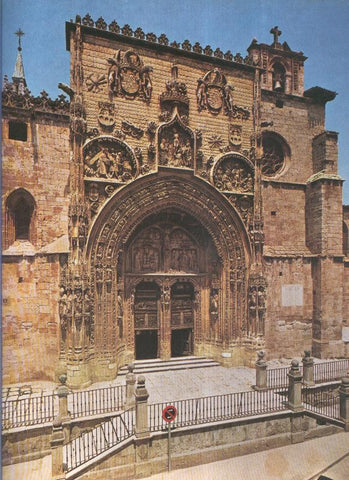 Album Grafico de España lamina 33: Fachada de Santa Maria en Aranda de Duro, Burgos