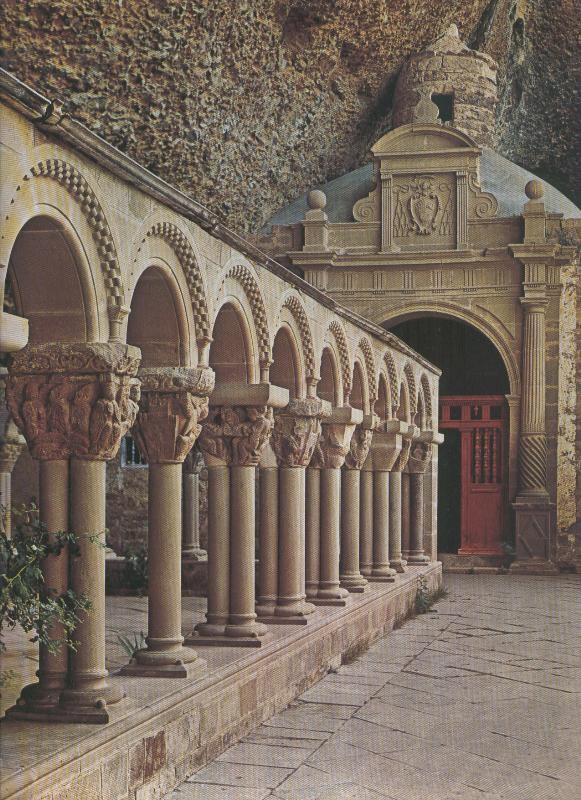 Album Grafico de España lamina 44: Claustro de San Juan de la Peña, Huesca