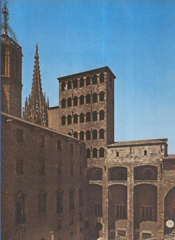 Album Grafico de España lamina 79: Plaza del Rey, Barcelona