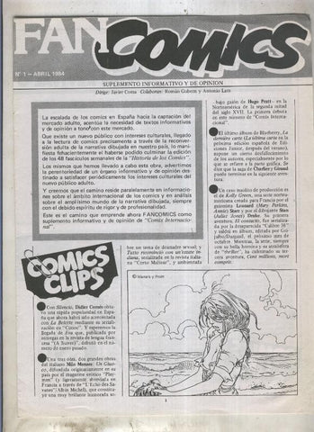 Fanzine: Fan Comics numero 1, abril 1984