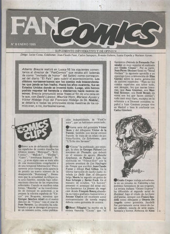 Fanzine: Fan Comics numero 8-enero 1985