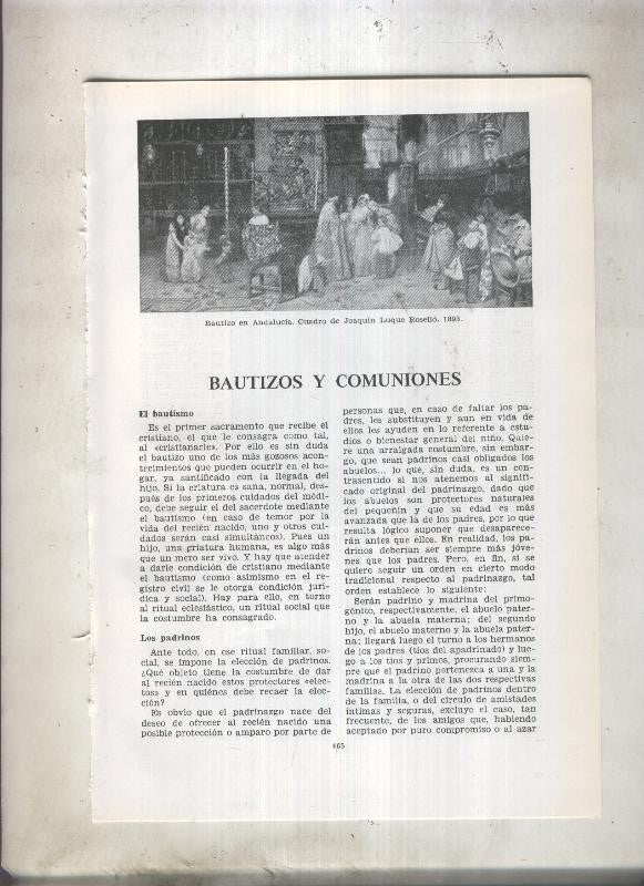 Bautizos y comuniones