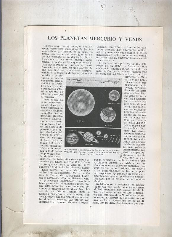 Los planetas Mercurio y Venus