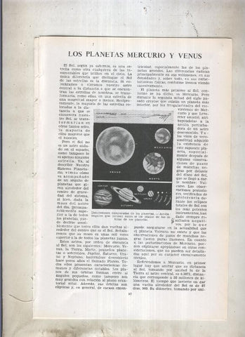 Los planetas Mercurio y Venus