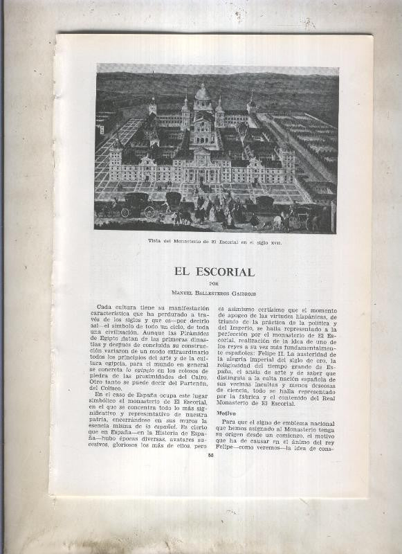 El Escorial por Manuel Ballesteros Gaibrois