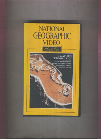 Video VHS: National Geographic serie oro numero 31: Cazadores de dinosaurios