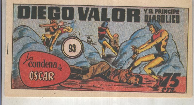 Diego Valor primera serie facsimil numero 093: La condena de Oscar