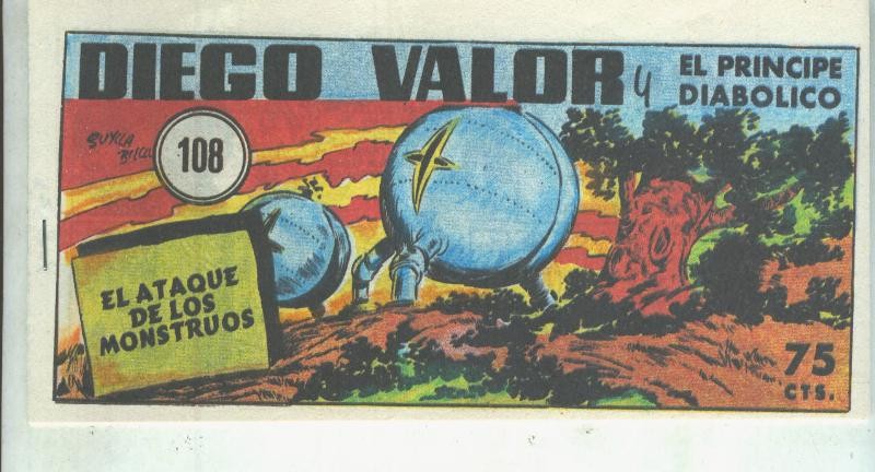 Diego Valor primera serie facsimil numero 108: El ataque de los monstruos