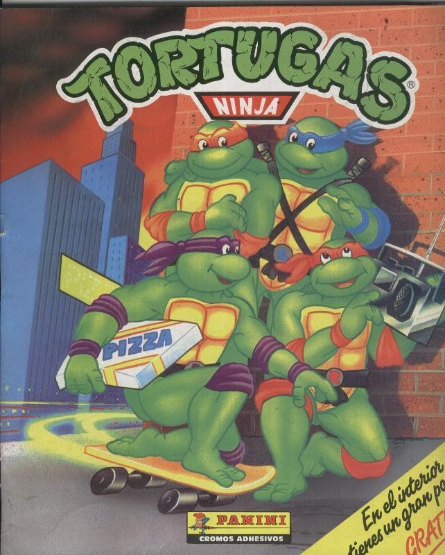 Album de Cromos: Tortugas Ninja (numerado 1 en interior cubierta)