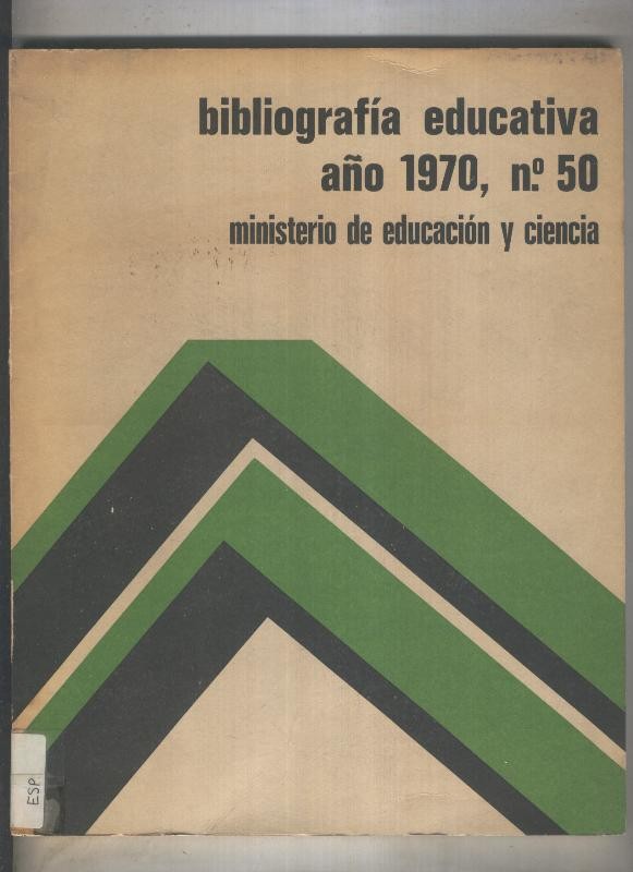 Bibliografia Educativa año 1970 numero 50