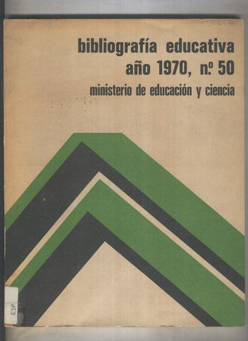 Bibliografia Educativa año 1970 numero 50