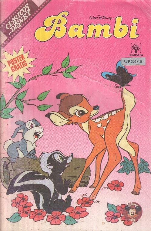 Clasicos Disney numero 08: Bambi, con poster central de Bambi