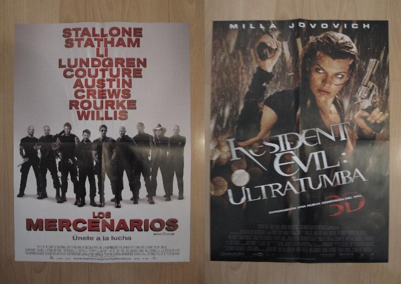 Poster doble cine: Resident Evil: Ultratumba y Los Mercenarios