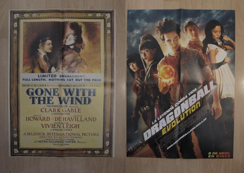 Poster doble cine: DragonBall evolution y Gone With the Wind