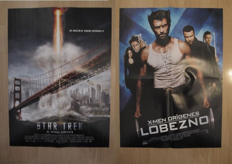 Poster doble cine: X Men origenes:Lobezno y Star Trek el futuro comienza