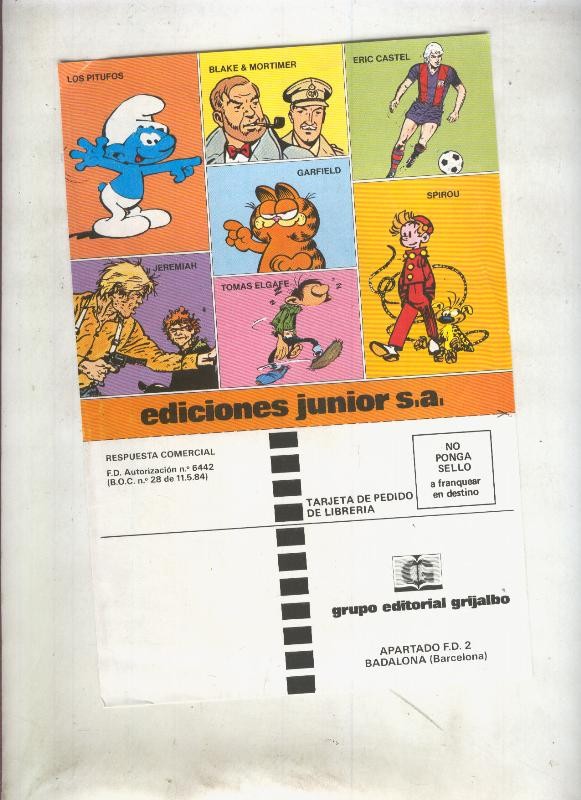 Tarjeta propaganda ediciones Junior