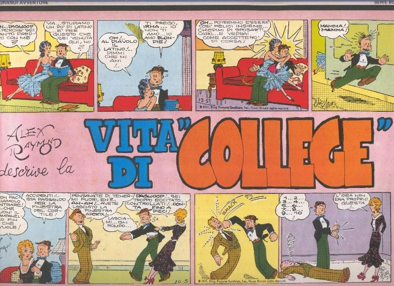 Blondie, edicio en italiano: Vita di college (cubierta cogida con grapa)
