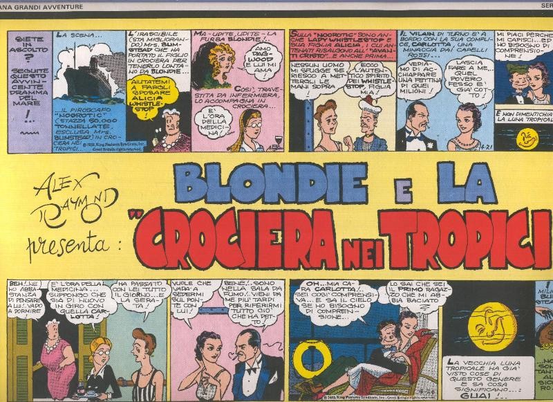 Blondie, edicio en italiano: La Crociera nei tropici (cubierta cogida con grapa)