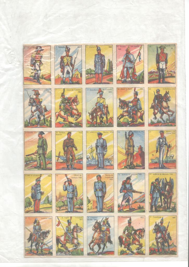 Cromos: Uniformes militares
