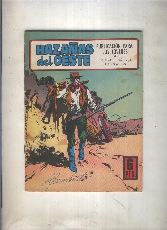 Hazañas del Oeste numero 234: Un rifle con una bala (firma ennegrecida del dibujante)