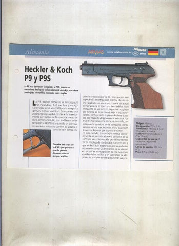 Ficha revista Armas numero 09: Heckler & Koch P9 y P9S (alemania)