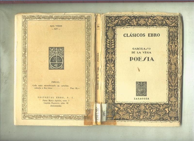 Clasicos Ebro numero 036: Poesia de Garcilaso de la Vega